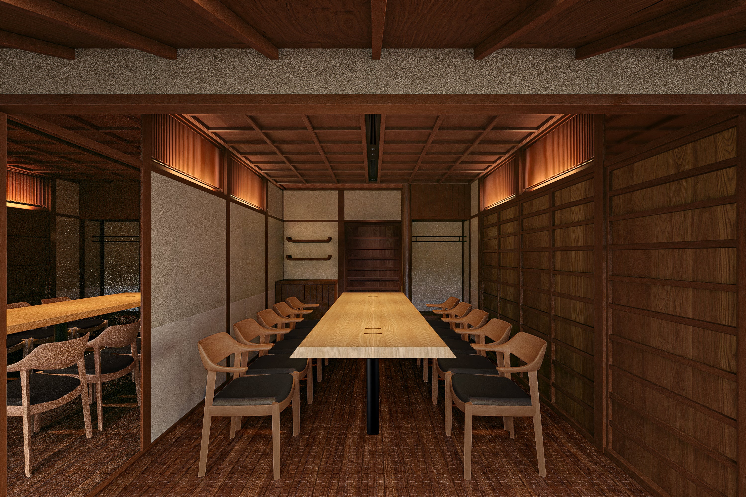 皋月房(6 位客人)和雛罌粟房(10 位客人)最多可合併容納 16 位客人