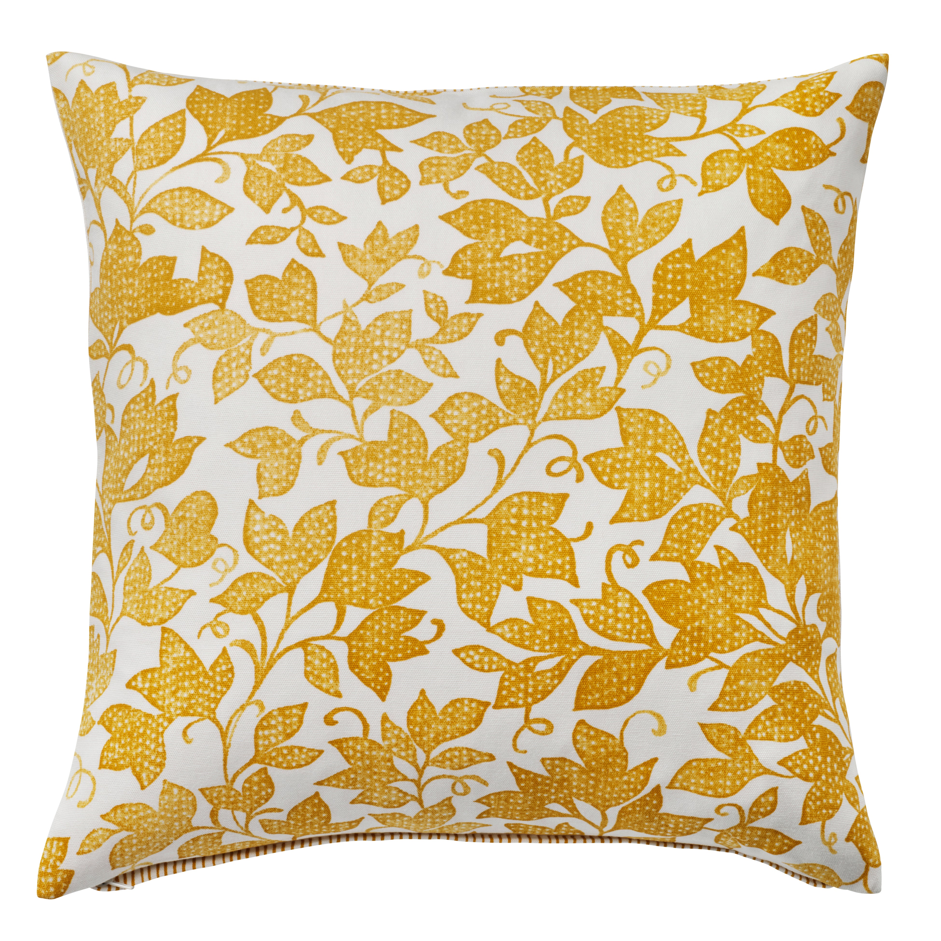 FJUNKLOCKA cushion cover - leaf pattern side