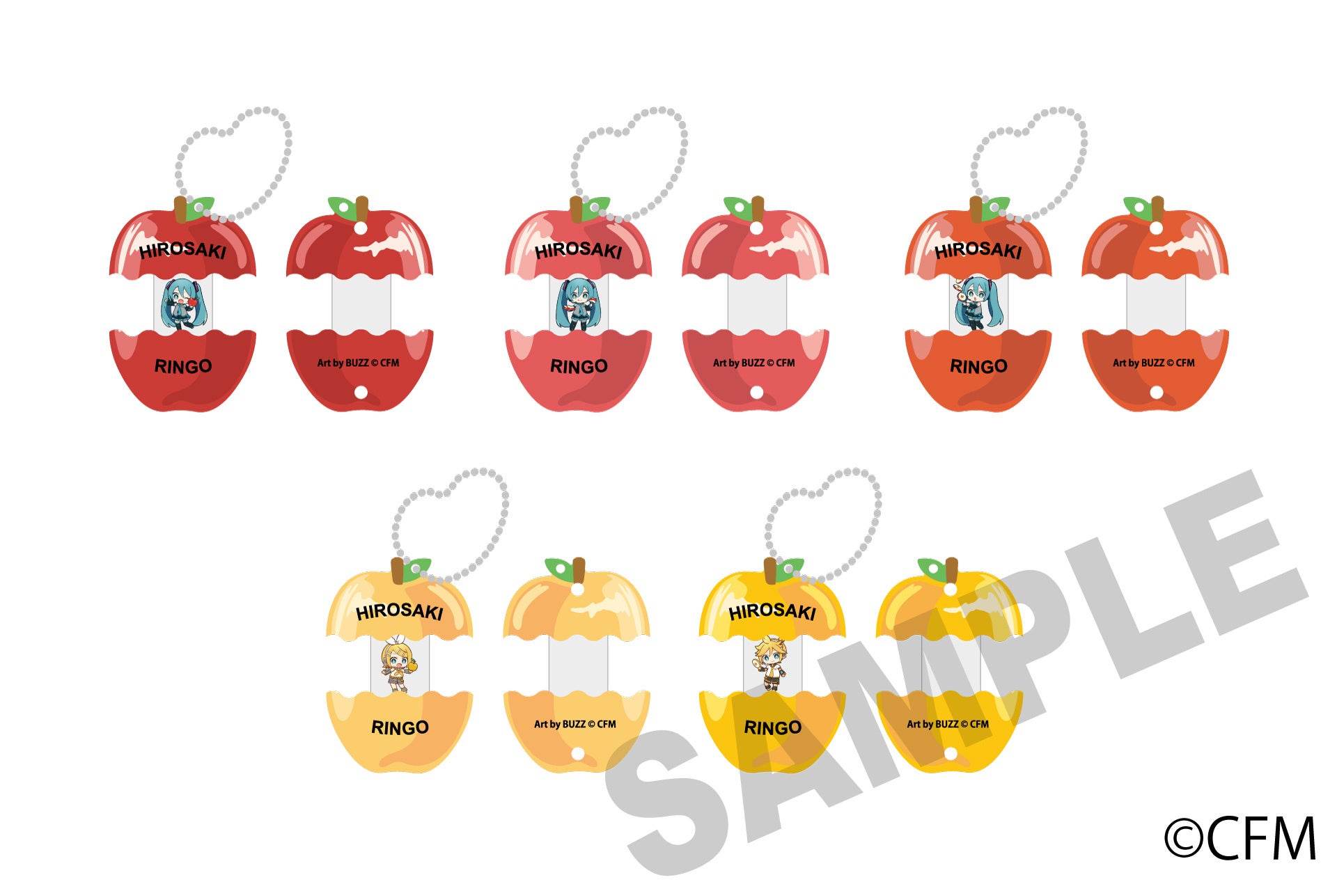 Hatsune Miku x Hirosaki apples Apple Opens Up Keychain