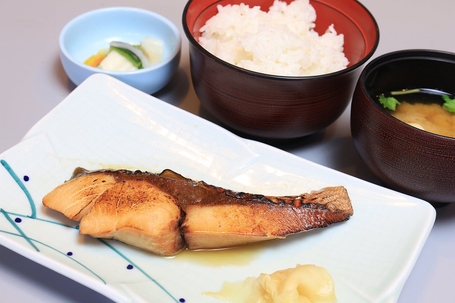 Yellowtail teriyaki set meal