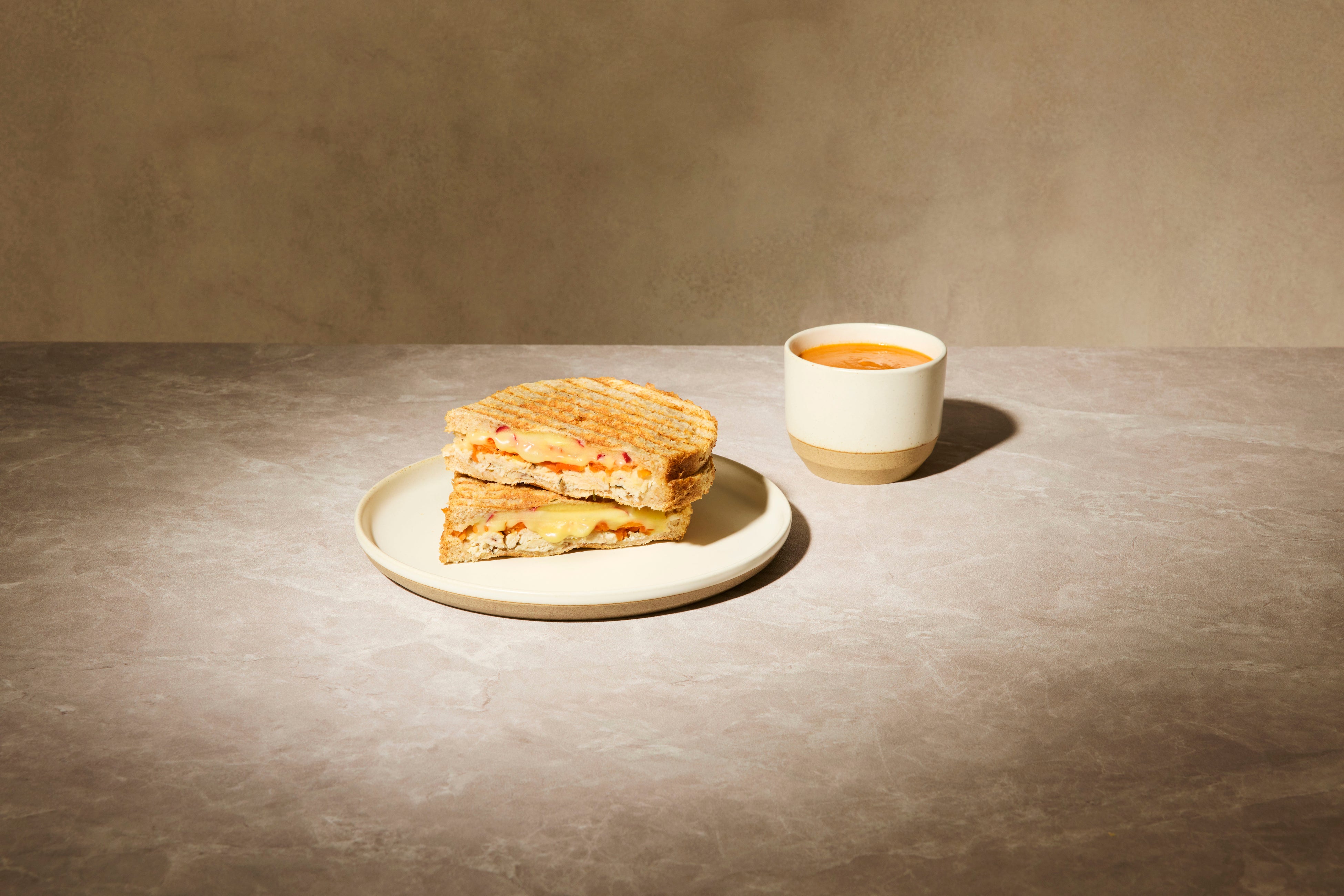 Grilled Cheese Sandwich with Tomato Soup