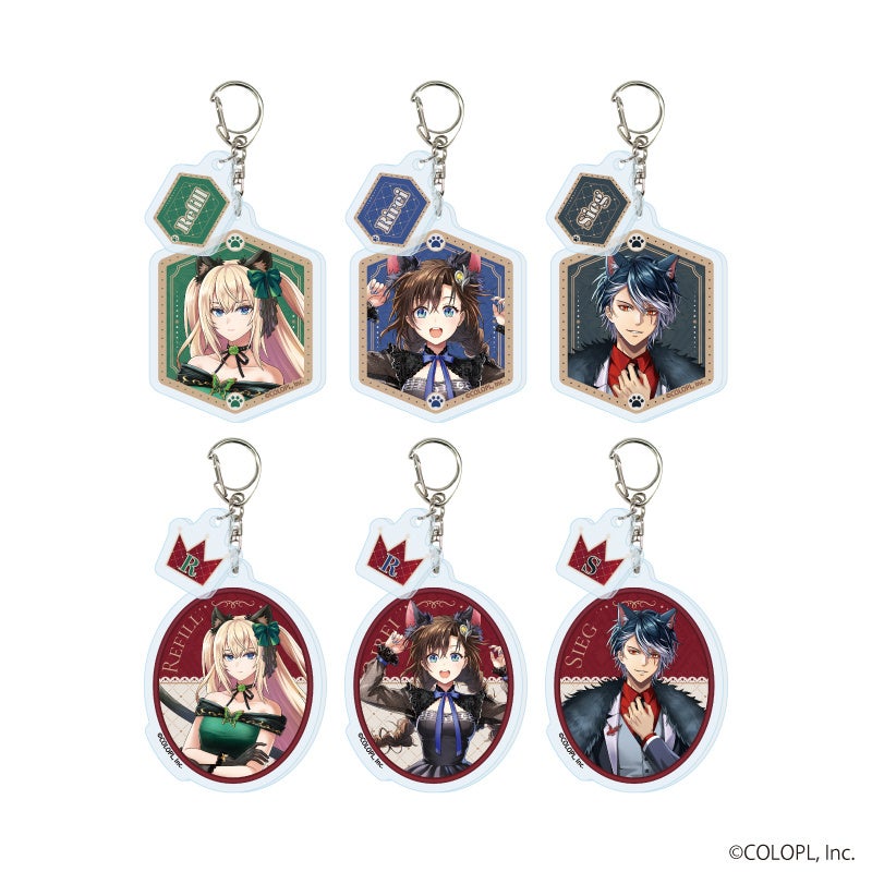 Acrylic keychains with parts