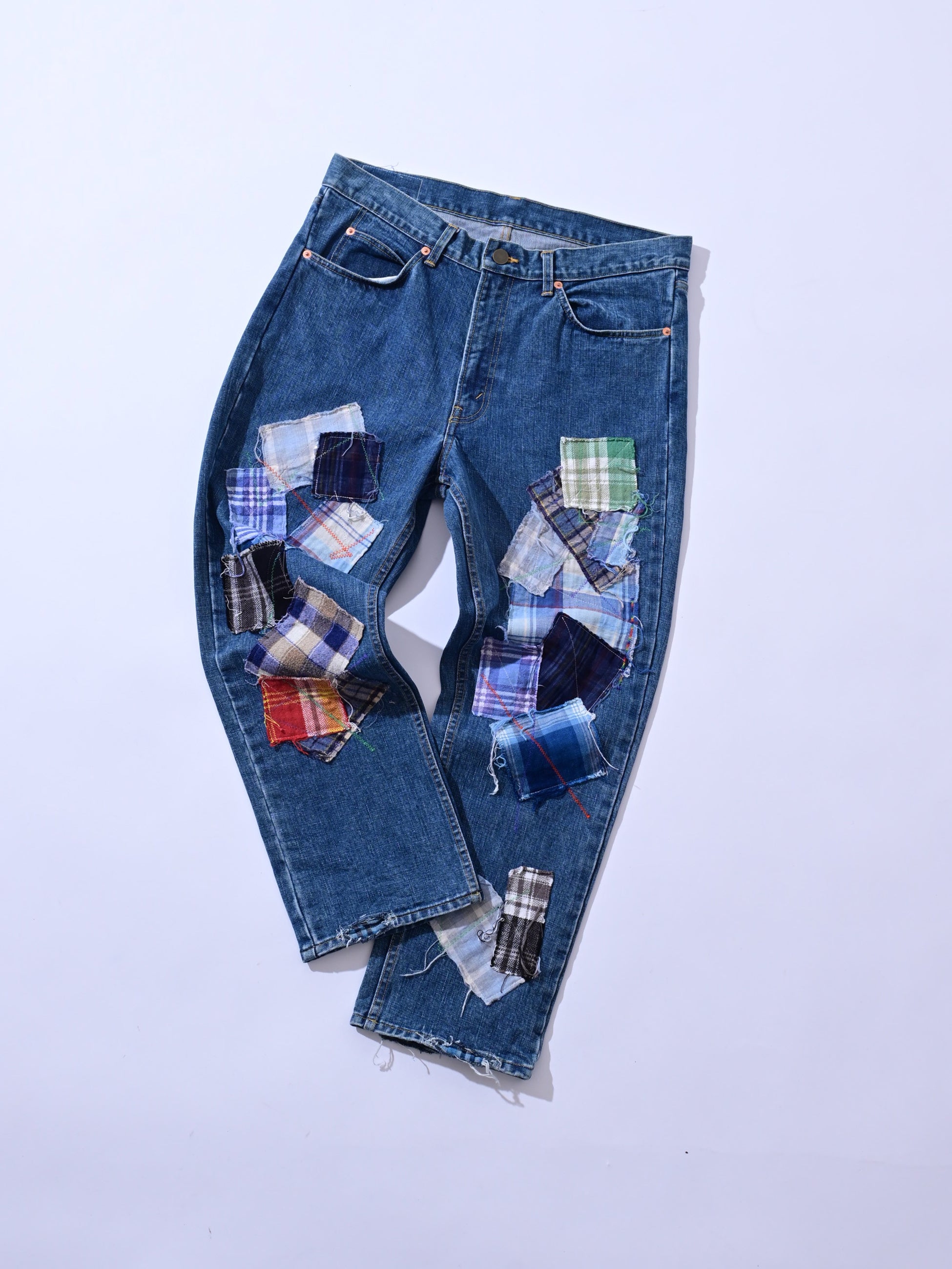 HOLLYWOOD RANCH MARKET patchwork jeans