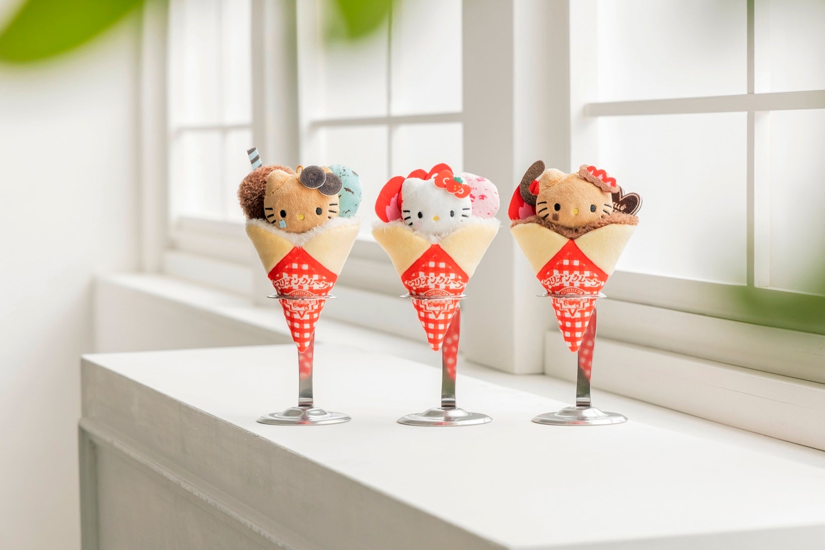 3 Hello Kitty Plush Charms Wrapped in Marion Crepes Launch for the